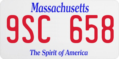 MA license plate 9SC658