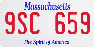 MA license plate 9SC659