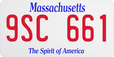MA license plate 9SC661