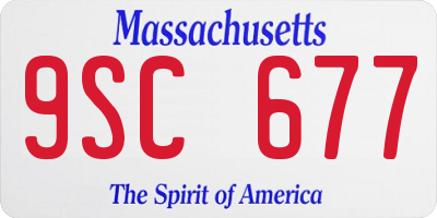 MA license plate 9SC677
