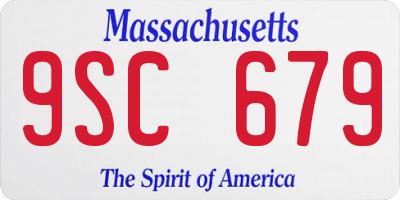 MA license plate 9SC679