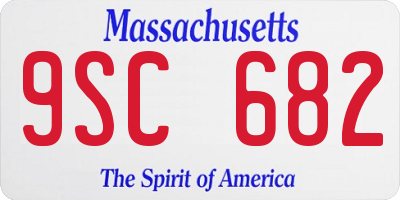 MA license plate 9SC682