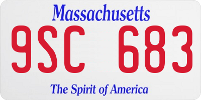 MA license plate 9SC683