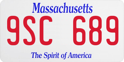MA license plate 9SC689