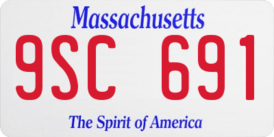 MA license plate 9SC691