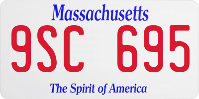 MA license plate 9SC695