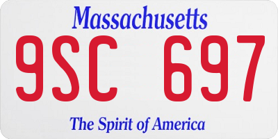 MA license plate 9SC697