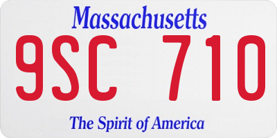 MA license plate 9SC710
