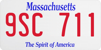 MA license plate 9SC711