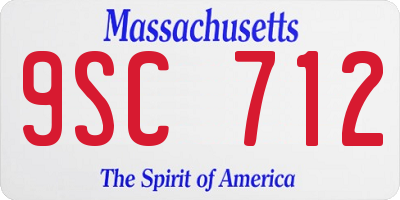 MA license plate 9SC712