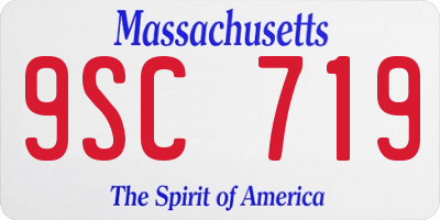 MA license plate 9SC719