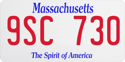 MA license plate 9SC730