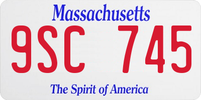 MA license plate 9SC745