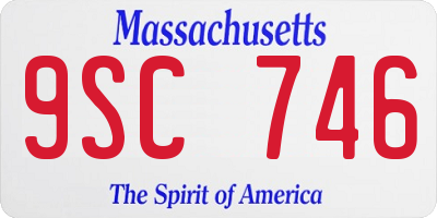 MA license plate 9SC746
