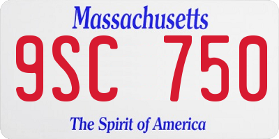 MA license plate 9SC750