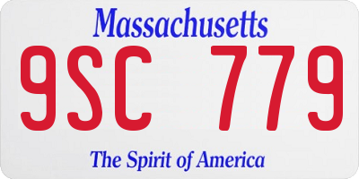 MA license plate 9SC779