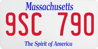 MA license plate 9SC790