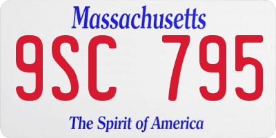 MA license plate 9SC795