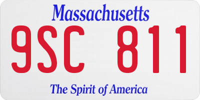 MA license plate 9SC811