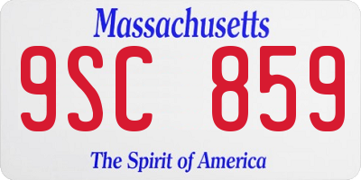 MA license plate 9SC859