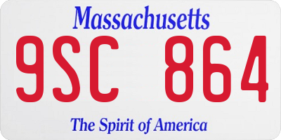 MA license plate 9SC864