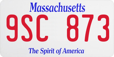 MA license plate 9SC873