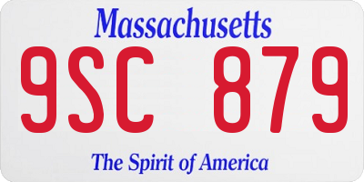 MA license plate 9SC879