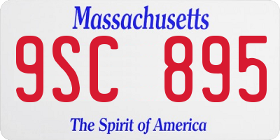 MA license plate 9SC895