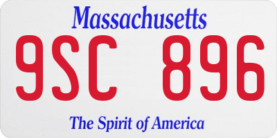 MA license plate 9SC896