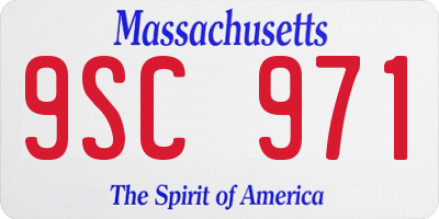 MA license plate 9SC971