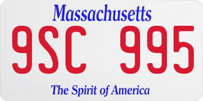 MA license plate 9SC995