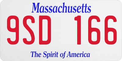 MA license plate 9SD166