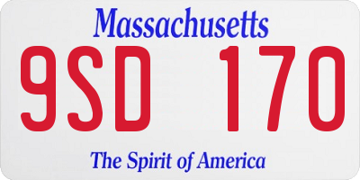MA license plate 9SD170