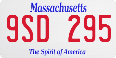 MA license plate 9SD295