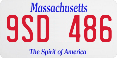 MA license plate 9SD486