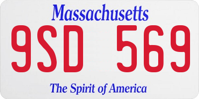 MA license plate 9SD569