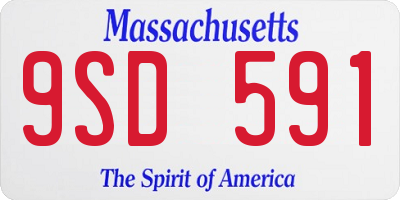 MA license plate 9SD591