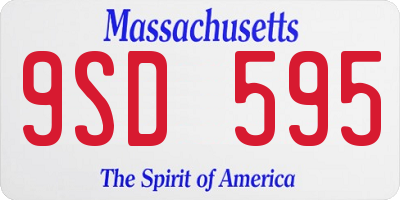 MA license plate 9SD595