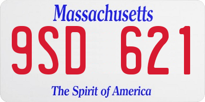 MA license plate 9SD621