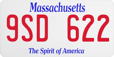 MA license plate 9SD622