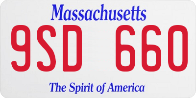 MA license plate 9SD660