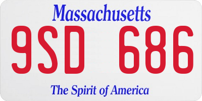 MA license plate 9SD686