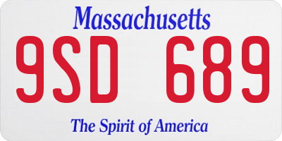 MA license plate 9SD689