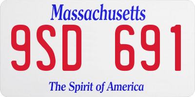 MA license plate 9SD691