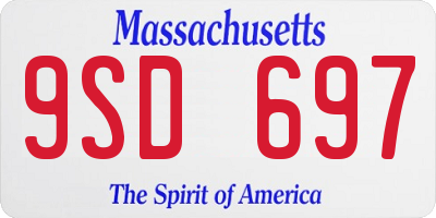 MA license plate 9SD697