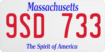 MA license plate 9SD733