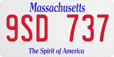 MA license plate 9SD737