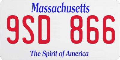 MA license plate 9SD866