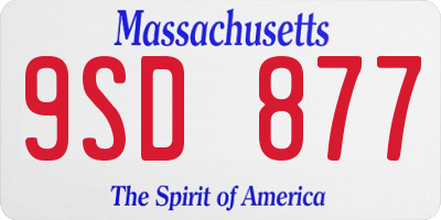 MA license plate 9SD877