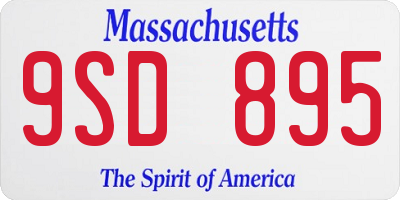 MA license plate 9SD895